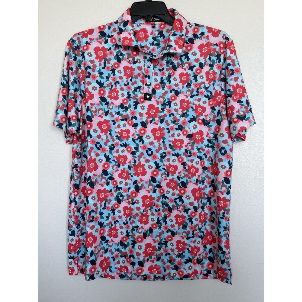 Bad Birdie Men’s Sz XL Floral Polo Golf Athleisure Top